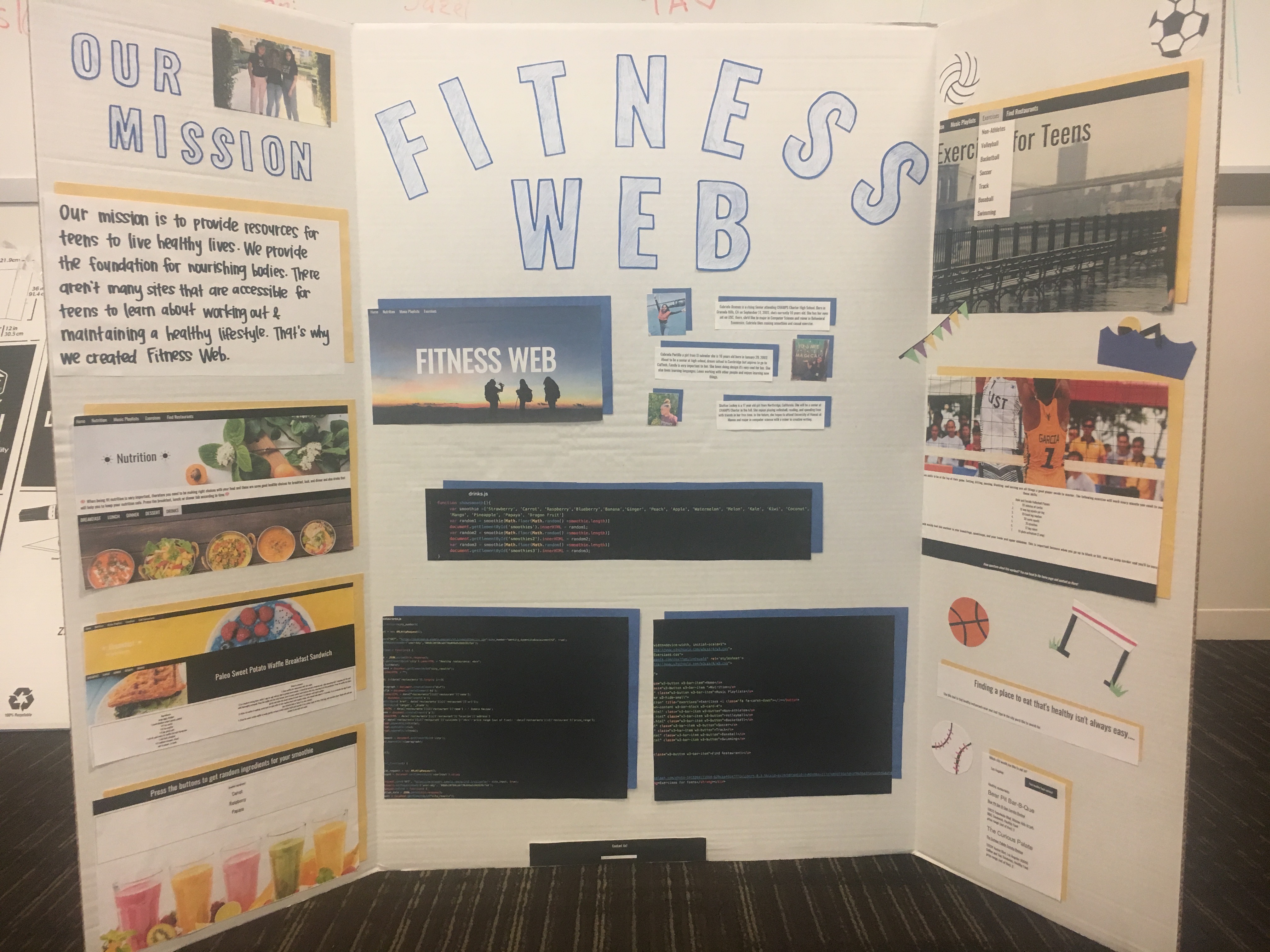 Fitness Web Poster Board