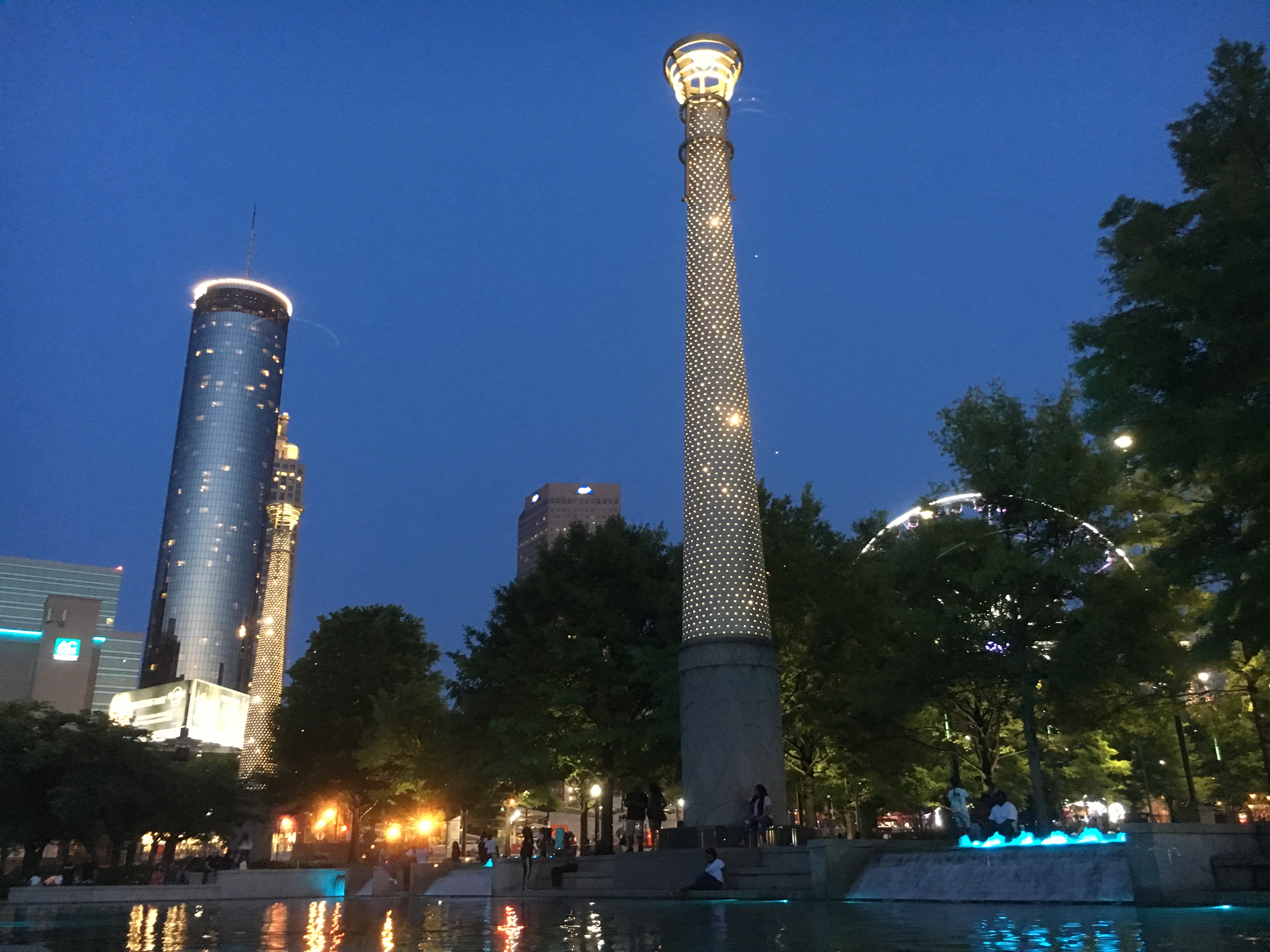 Atlanta, Georgia nightime skyline from teacher training
