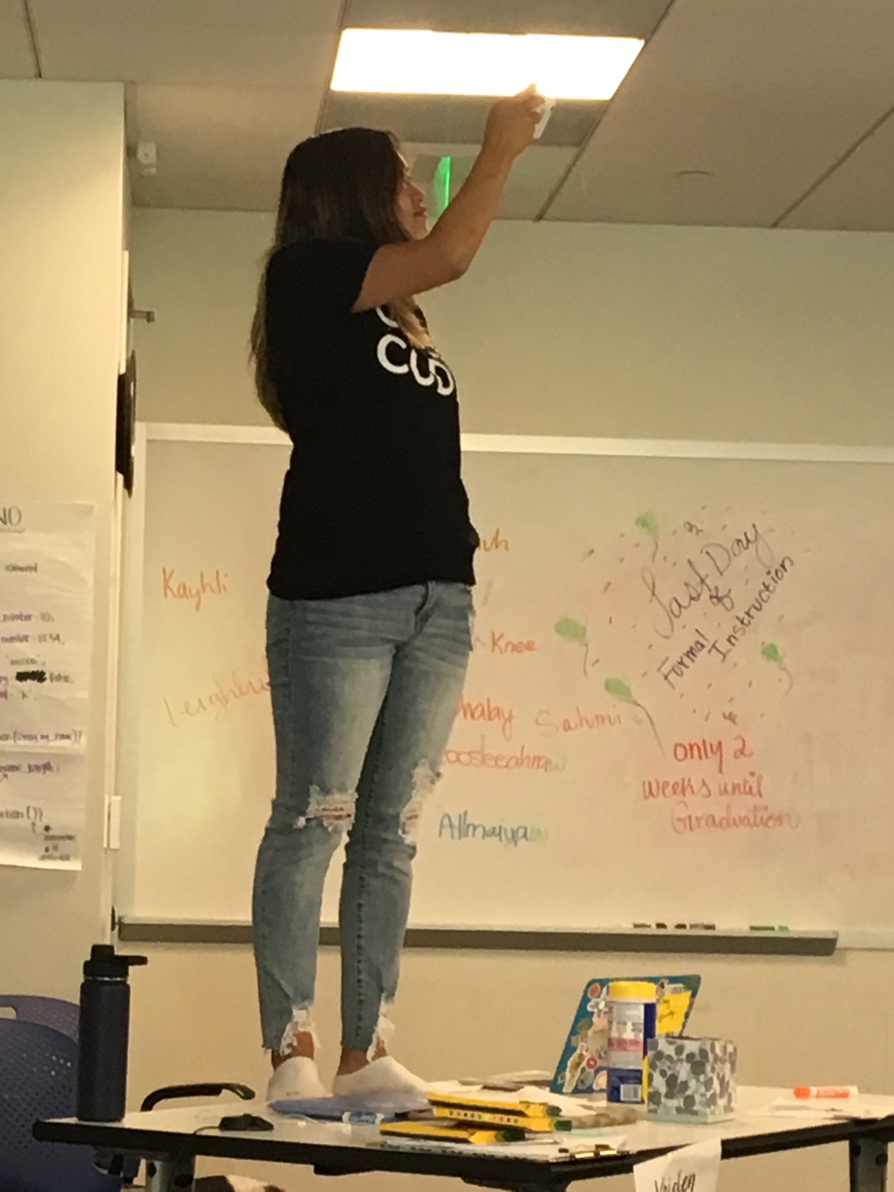 Taking a picture of the class working during Final Project Week