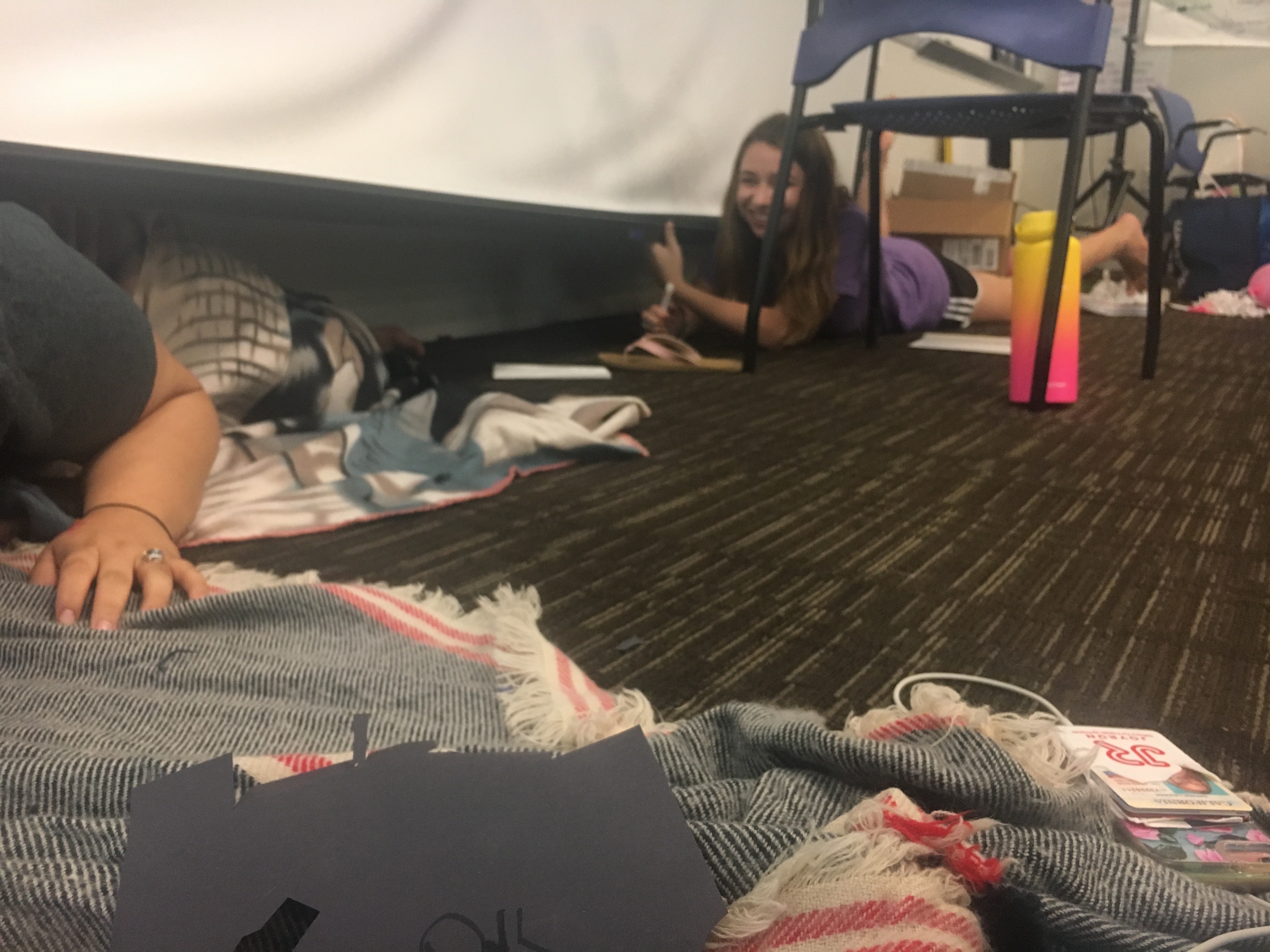 The teachers having fun during Final Project Week
