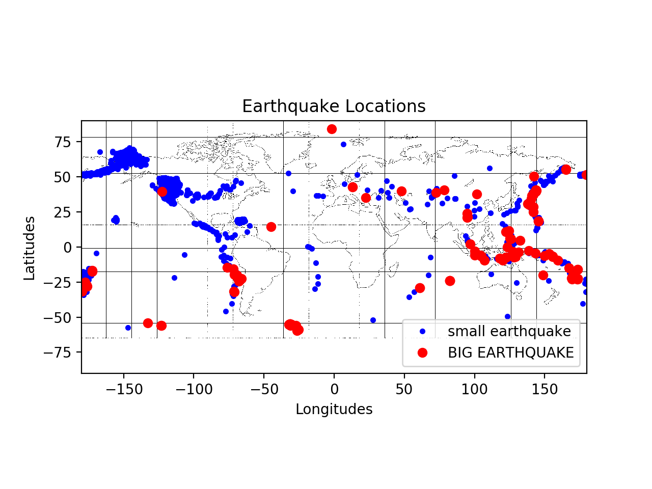 Earthquakes Map